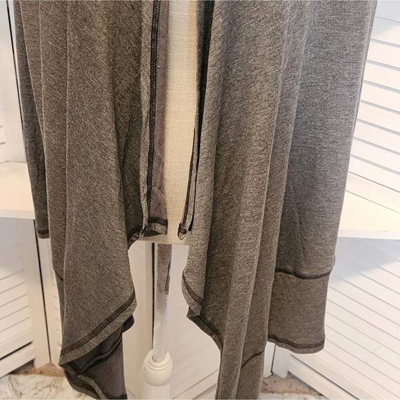 CATHERINE MALANDRINO GRAY WATERFALL CARDIGAN SIZE 0X - Picture 5 of 7